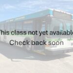 Large low floor wheechair bus. Captions reads "this class bus not yet available. Check back soon"