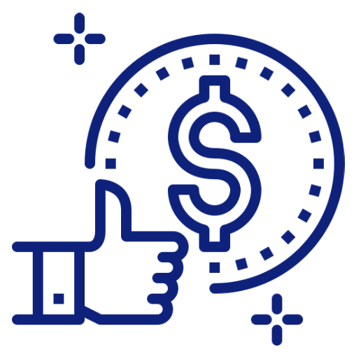 Thumbs up money icon